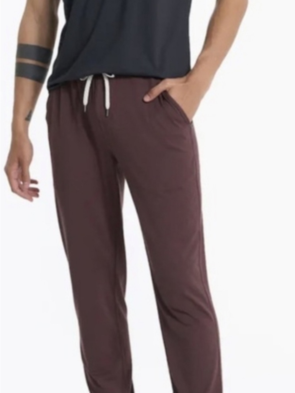 Men's Vuori XXL‎ Brown Ponto Performance Pants **missing drawstring
